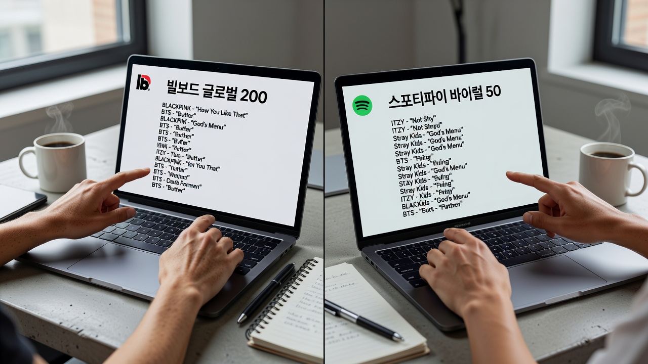 글로벌 K-pop 차트 키워드 트래킹 방법