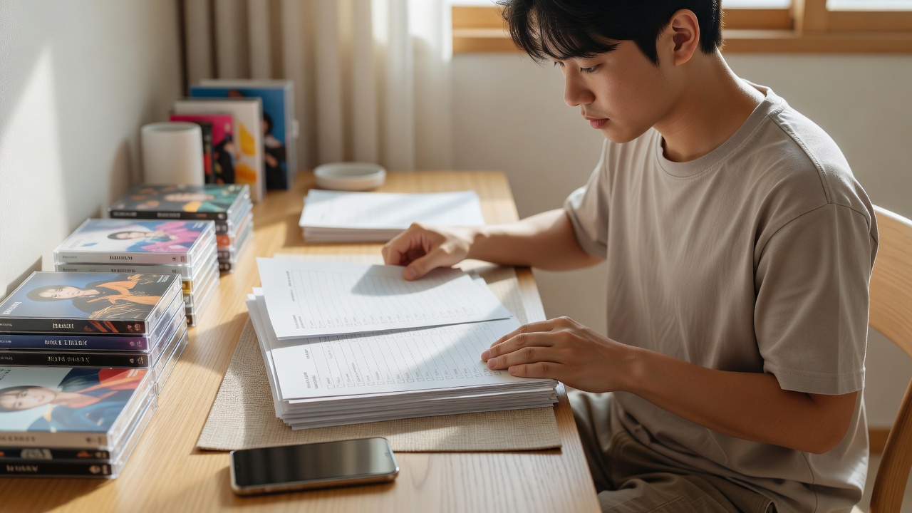 이번 주 차트 확인을 위한 목차 정리 장면