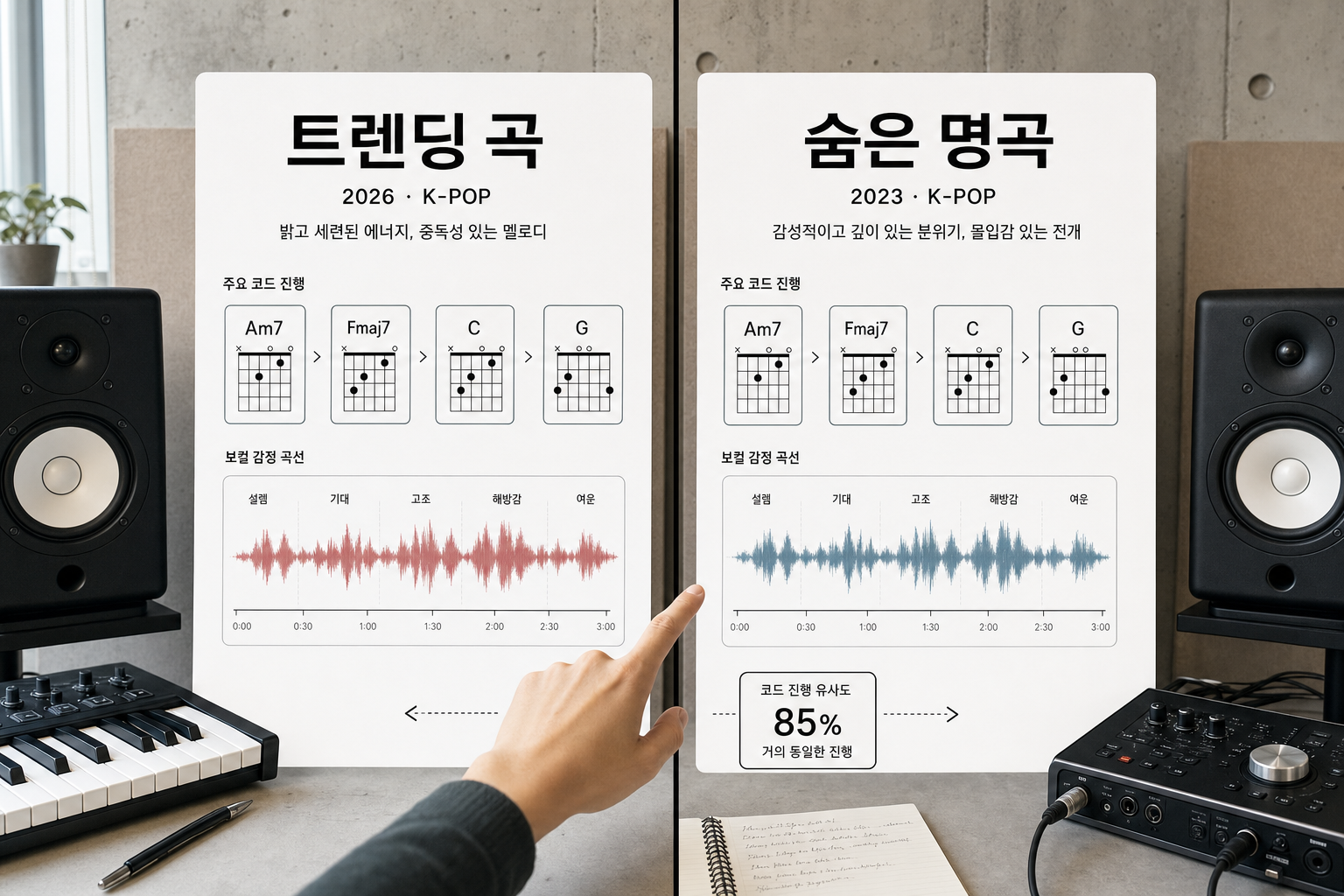 트렌딩 곡과 비슷한 분위기 K-pop 명곡 찾기